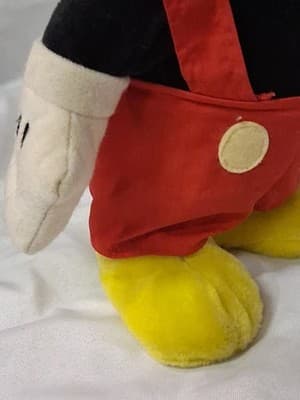 VINTAGE MICKEY MOUSE DOLL 14" WITH SUSPENDERS/BLUE BOW - Thumbnail 9