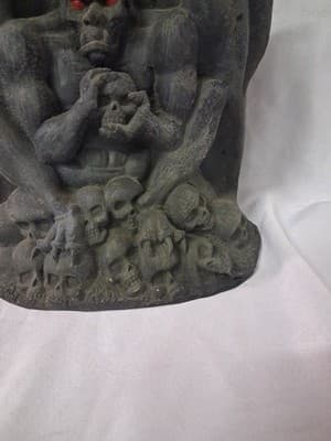 Vintage 19990s Rubber Latex Gargoyle Halloween Decor Red Eyes Skulls Gothic - Thumbnail 4