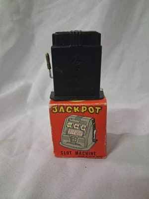 Vintage Tiny One Arm Bandit Fruit Machine Toy Made In Hong Kong, With Box Rare - Thumbnail 5