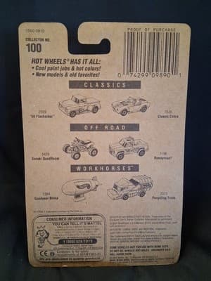 Hot Wheels Peterbilt Dump Truck #100 Never Removed from Package 1991 Red 1:64 - Thumbnail 2