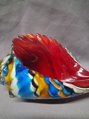 Murano Glass Conch Shell Nice Piece - Thumbnail 4