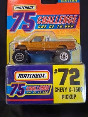 Matchbox 75 Challenge "One of 10k" #72 Chevy K-1500 Pickup - 1:64 Diecast Car - Thumbnail 2