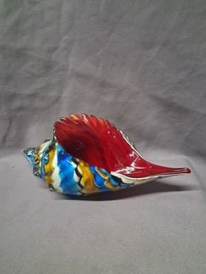 Murano Glass Conch Shell Nice Piece - Thumbnail 2