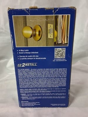 BRINKS Interior Non-Locking Room or Closet (Polished Brass Round Door Knob) Set - Thumbnail 3