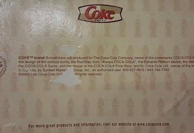 Vtg 1997 Coca-Cola Classic Hot Air Balloon Stained Glass 9”x6” In Orig Box - Thumbnail 11