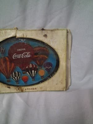 Vtg 1997 Coca-Cola Classic Hot Air Balloon Stained Glass 9”x6” In Orig Box - Thumbnail 4