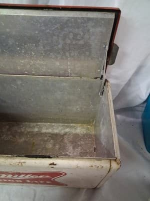 Vintage Cronstrom's Miller High Life Beer Metal Picnic Cooler Ice Chest 19" - Thumbnail 12