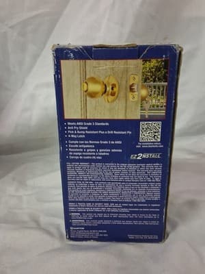 Brinks High Security Ball Style Keyed Entry Satin Nickel Door Knob 2107-105 NEW - Thumbnail 3