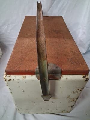 Vintage Cronstrom's Miller High Life Beer Metal Picnic Cooler Ice Chest 19" - Thumbnail 14