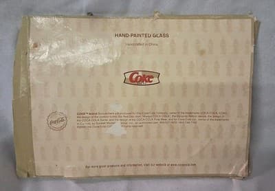 Vtg 1997 Coca-Cola Classic Hot Air Balloon Stained Glass 9”x6” In Orig Box - Thumbnail 10
