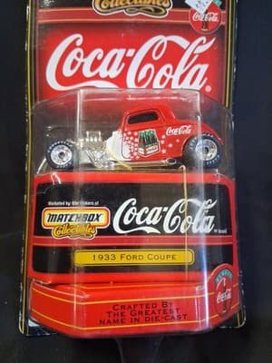 NEW Vintage 1998 Matchbox Collectibles Coca-Cola 1933 Ford Coupe Die-cast NASCAR - Thumbnail 2