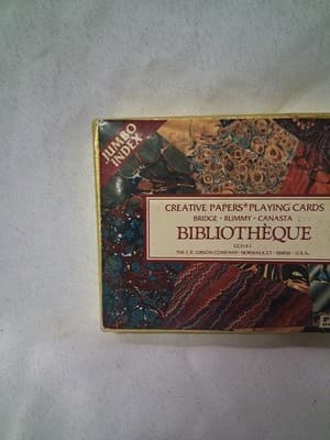 PIATNIK MADE IN AUSTRIA BOX SET CREATIVE PAPERS BIBLIOTHEQUE PLAYING CARDS MCM - Thumbnail 3