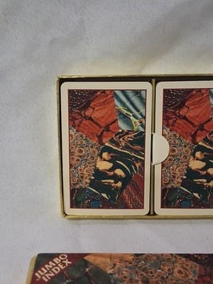 PIATNIK MADE IN AUSTRIA BOX SET CREATIVE PAPERS BIBLIOTHEQUE PLAYING CARDS MCM - Thumbnail 5