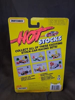 Matchbox - Hot Stocks Pit-Stop Action Playset - White Racing #1 - New on Card - Thumbnail 3