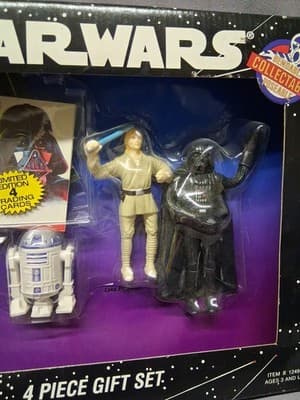 STAR WARS BEND-EMS 4 PIECE GIFT SET 4 Collector Cards JusToys 1993 Vintage - Thumbnail 3