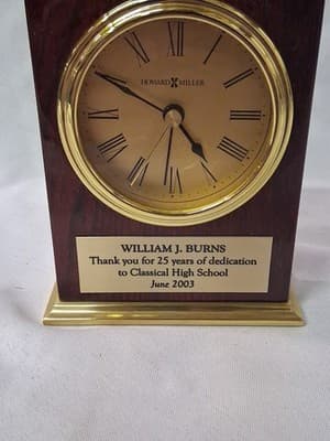 Howard Miller Vintage Desktop Clock Laurel Custom Made Gift Classical Sr High - Thumbnail 7