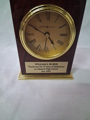Howard Miller Vintage Desktop Clock Laurel Custom Made Gift Classical Sr High - Thumbnail 3