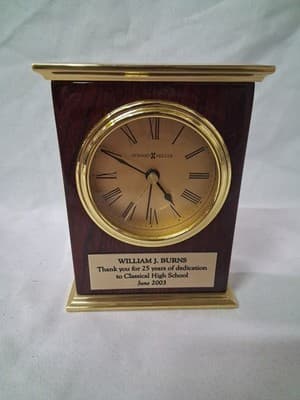 Howard Miller Vintage Desktop Clock Laurel Custom Made Gift Classical Sr High - Thumbnail 2