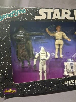Star Wars Bend-Ems Limited Edition 8 Piece Gift Set by JusToys 1993 Unopened - Thumbnail 2