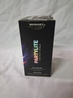 Mercury PartyLite LED Disco Party Light Bulb – Self-Rotating Open Box - Thumbnail 2