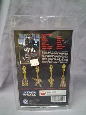STAR WARS DARTH VADER Key Chain Die Cast Metal 3" Action Figure '96 Placo Sealed - Thumbnail 3