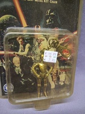 Star Wars 1996 Placo Toys Die Cast Metal Keychain C3PO See-Threepio - Thumbnail 2