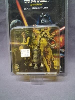 Vtg Placo Toys 1996 Star Wars Artoo-Detoo R2-D2 Diecast Metal Keychain #3110 - Thumbnail 2