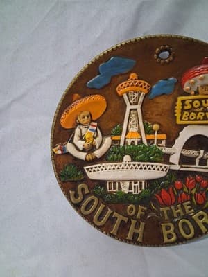 Vintage South Of the Border Souvenir Plate South Carolina Wall Hanging Decor - Thumbnail 2