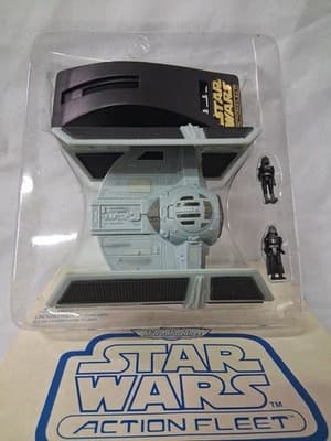 Micro Machines Star Wars Action Fleet Galoob Vader's Tie Fighter Vtg Open Box - Thumbnail 6