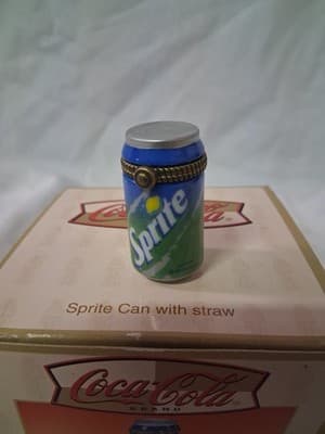 Sprite Can Trinket Box NO Straw - Midwest PHB Porcelain Hinged Box - With Box - Thumbnail 6