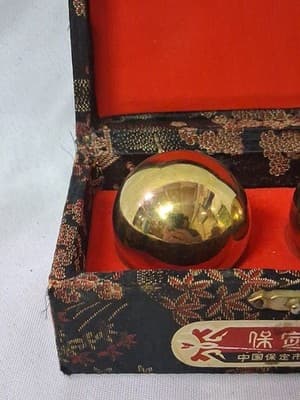 Chinese Health Chrome Exercise Stress Baoding Balls Relaxation Therapy In Case - Thumbnail 2