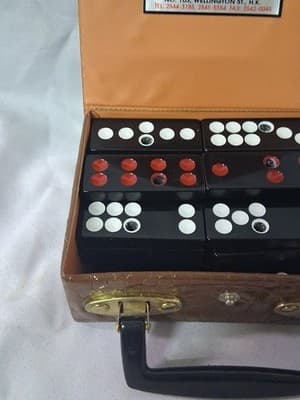 Vintage Ying Fat Cheung Ivory Ma-Jong Tiles Case Hong Kong Incomplete No Dice - Thumbnail 5