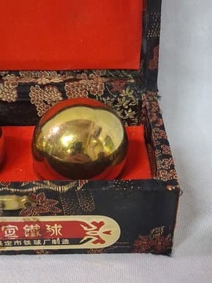Chinese Health Chrome Exercise Stress Baoding Balls Relaxation Therapy In Case - Thumbnail 3