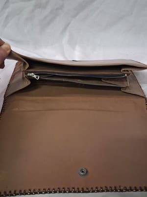 Vtg Cuba Purse Women's Brown Genuine Leather Alligator Body Zipper, Dmg On Strap - Thumbnail 15