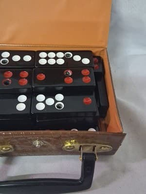 Vintage Ying Fat Cheung Ivory Ma-Jong Tiles Case Hong Kong Incomplete No Dice - Thumbnail 6
