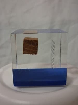 Vintage USS Columbia (SSN771) Piece of Keel Block General Dynamics Lucite... - Thumbnail 3