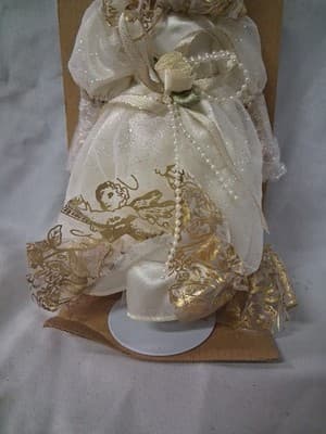Vtg Avon Katrina Angel Doll Porcelain Special Memories W/ Wings Stand & CoA NIB - Thumbnail 2