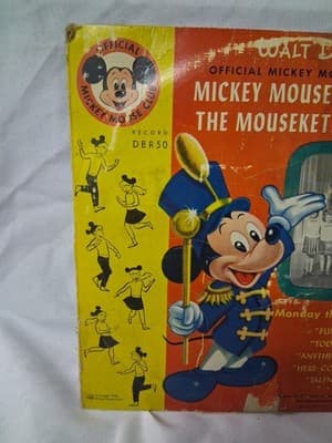 Vintage 45 rpm Vinyl Record Walt Disney's Mickey Mouse Club March 1955 - Thumbnail 2