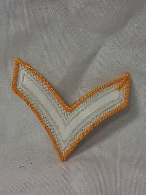 Gold and White Chevron Patch - Thumbnail 2