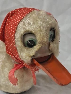 Vintage Yonezawa Battery Operated Mechanical Mother Duck Made in Japan Untested - Thumbnail 3