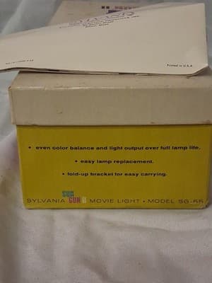 Sylvania Sun Gun II Model SG-55 Movie Light In Original Box W Manual Untested - Thumbnail 6