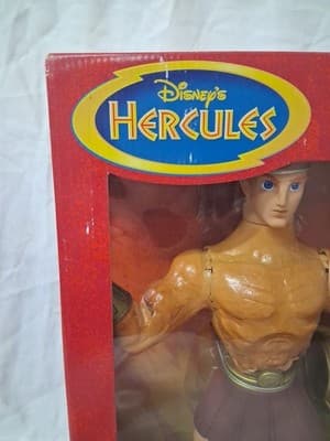 VINTAGE 1997 DISNEY'S HERCULES POWER FLEX GIANT FIGURE MATTEL NEW SEALED ! - Thumbnail 2
