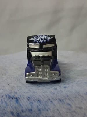 Rare Hot Wheels loose Planet Micro Semi truck Express Blue Black 🚛 - Thumbnail 2