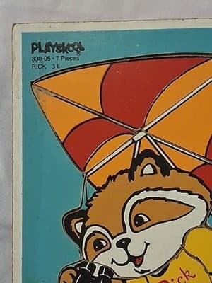 Vintage 1980 Playskool ‘Rick’ Shirt Tales Wooden Tray Puzzle #330-05 - Thumbnail 2