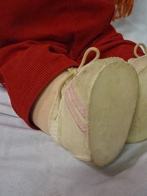 1985 Coleco Cabbage Patch Kid Doll Red Hair Blue Eyes UT2 Mold #2 Red Corduroy - Thumbnail 5