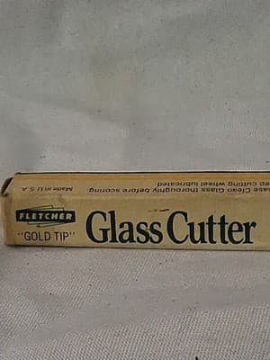 Fletcher Terry Gold Tip Glass Cutter VINTAGE With Original Box - Thumbnail 2