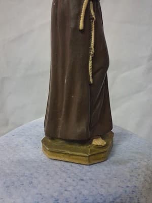 Pasquini Saint Anthony Holding Jesus White Lily Hand Painted Figure Italy - Thumbnail 5