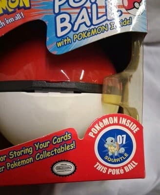 Vintage Pokémon Replica Poke Ball W/ Pokémon Inside Squirtle 1999 Nintendo NIB - Thumbnail 7