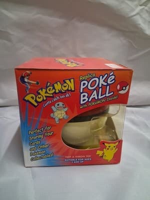 Vintage Pokémon Replica Poke Ball W/ Pokémon Inside Squirtle 1999 Nintendo NIB - Thumbnail 3