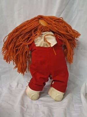 1985 Coleco Cabbage Patch Kid Doll Red Hair Blue Eyes UT2 Mold #2 Red Corduroy - Thumbnail 9